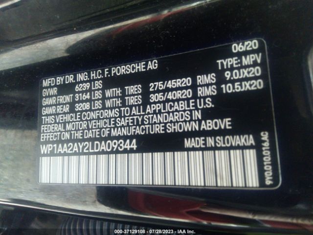2020 PORSCHE CAYENNE WP1AA2AY2LDA09344 Photo 8