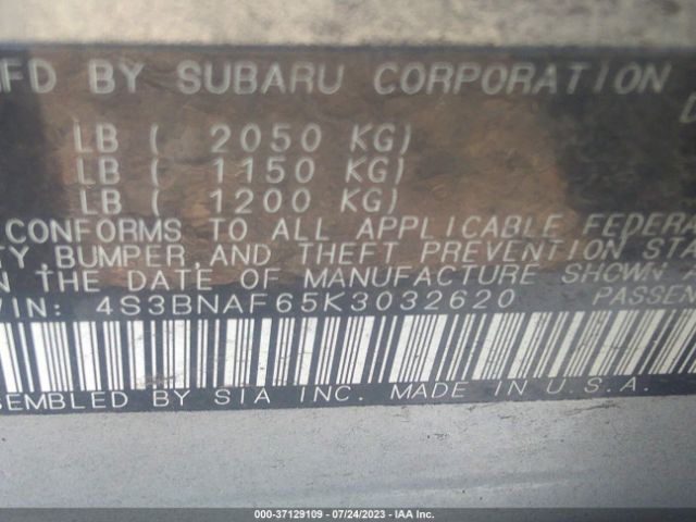 4S3BNAF65K3032620 Subaru Legacy Premium