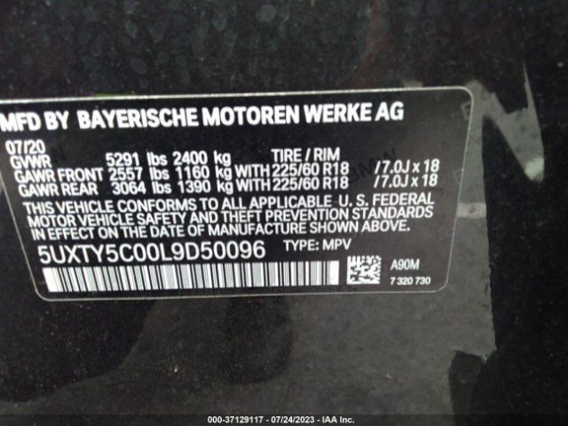 5UXTY5C00L9D50096 BMW X3 Xdrive30i