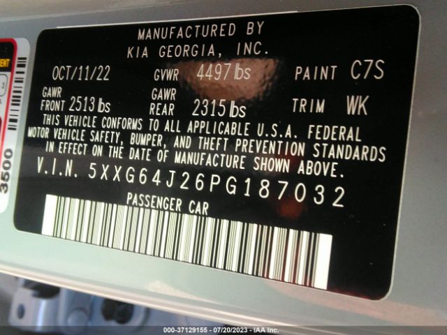 5XXG64J26PG187032 KIA K5 Gt-line