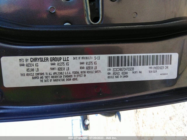 2013 CHRYSLER 300 300S VIN: 2C3CCABG7DH723239