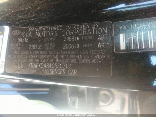 KNAFX5A84G5507131 KIA Forte 5-door Ex