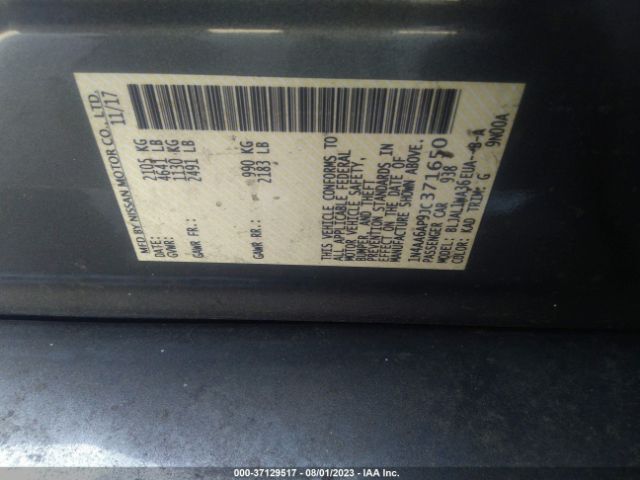 1N4AA6AP9JC371650 Nissan Maxima Sr