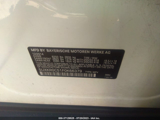 5UXKR0C51F0K66379 BMW X5 Xdrive35i