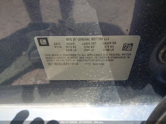 Chevrolet Malibu 1ls 2014 1G11B5SL9EF210516 Image 9