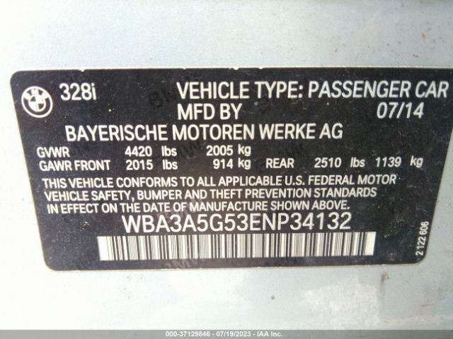 WBA3A5G53ENP34132 BMW 3 Series 328i