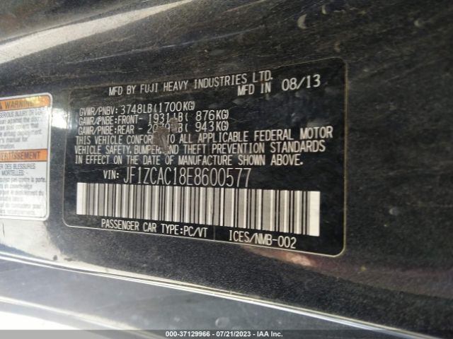JF1ZCAC18E8600577 Subaru Brz Limited