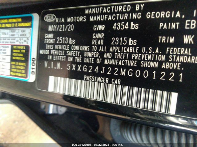 5XXG24J22MG001221 KIA K5 LX