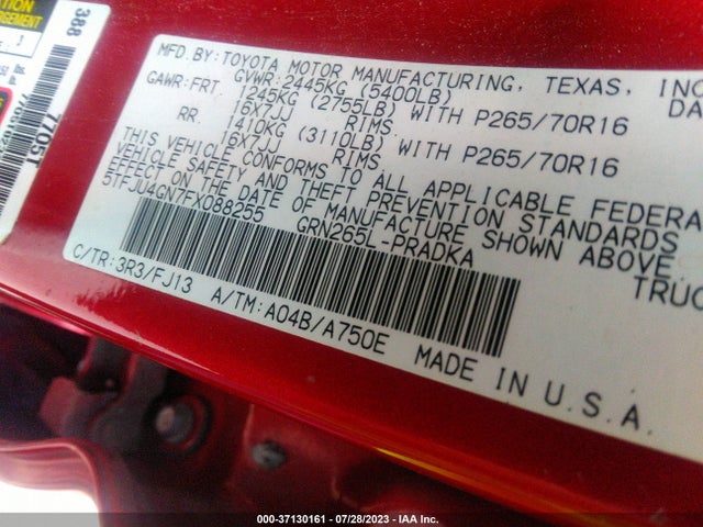 Toyota Tacoma Prerunner 2015 5TFJU4GN7FX088255 Image 9