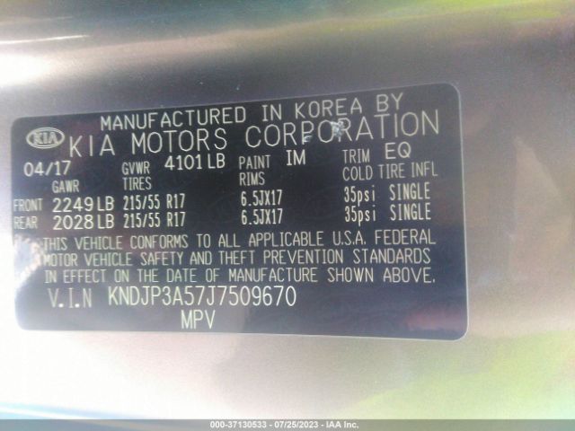 KNDJP3A57J7509670 KIA SOUL +