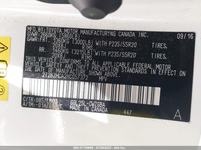 2T2BZMCA2HC057372 Lexus Rx Rx 350