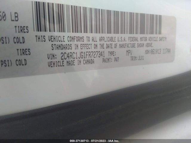2C4RC1JG1FR727341 Chrysler Town & Country Limited