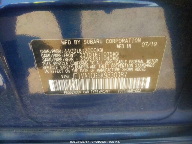 JF1VA1C65K9830387 Subaru Wrx Premium