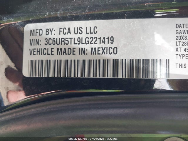 3C6UR5TL9LG221419 RAM 2500 Limited