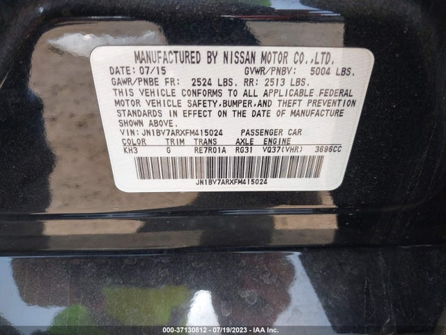 JN1BV7ARXFM415024 Infiniti Q50 Premium