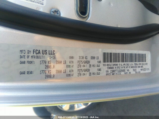 1C6RR7TT1GS254995 RAM 1500 Big Horn
