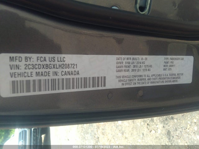 Dodge Charger Sxt 2020 2C3CDXBGXLH208721 Image 9