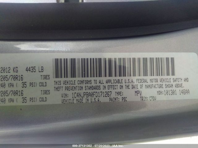 1C4NJPBA0FD171267 Jeep Patriot Sport