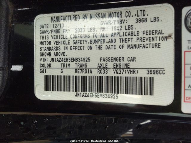 JN1AZ4EH5EM634925 Nissan 370Z