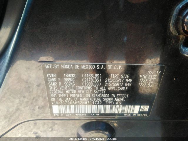 3CZRU6H52HM714732 Honda HR-V EX