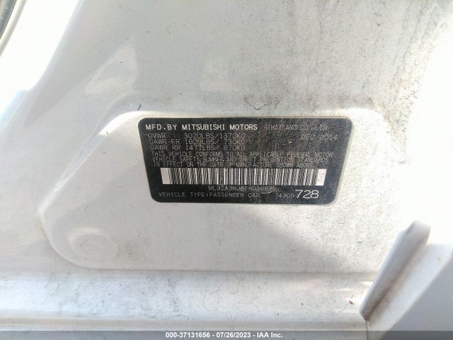 ML32A3HJ8FH036875 Mitsubishi Mirage De/rf