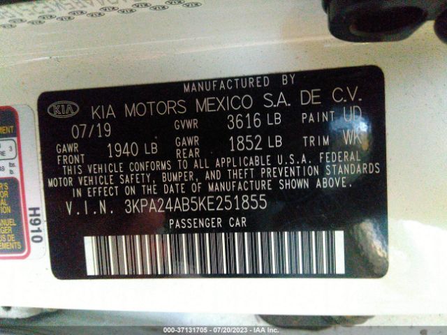 3KPA24AB5KE251855 KIA RIO LX