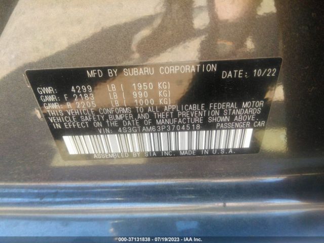 4S3GTAM63P3704518 Subaru Impreza Sport