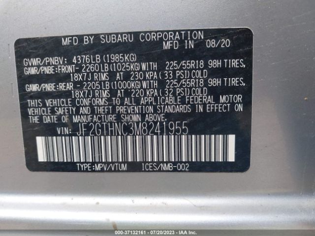 JF2GTHNC3M8241955 Subaru Crosstrek Limited