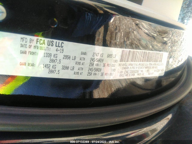 2C4RC1GG5KR652967 Chrysler Pacifica Limited