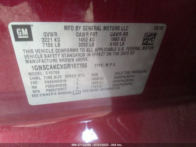 Chevrolet Tahoe Ls 2016 1GNSCAKCXGR167766 Image 9
