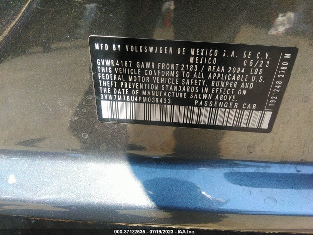 3VW7M7BU4PM039433 Volkswagen JETTA SE