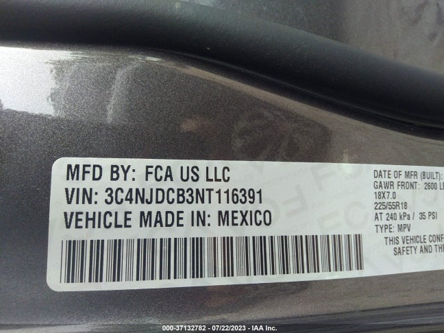 3C4NJDCB3NT116391 Jeep Compass Limited