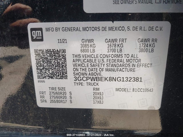 Chevrolet Silverado 1500 Ltd Custom 2022 3GCPWBEK8NG132381 Image 9