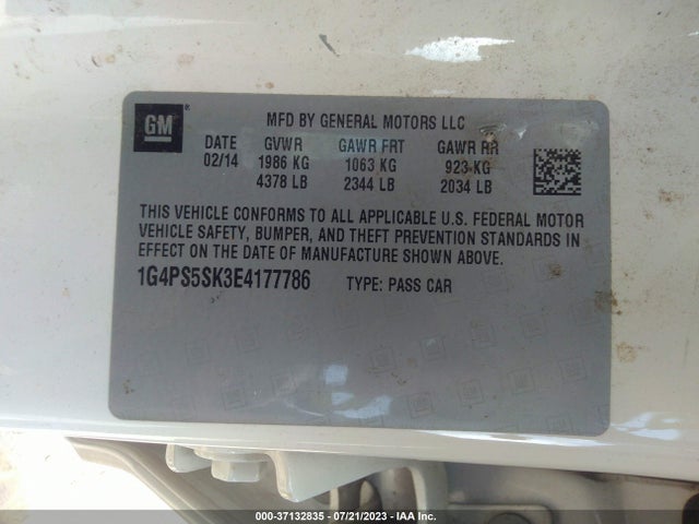 1G4PS5SK3E4177786 Buick Verano Leather Group