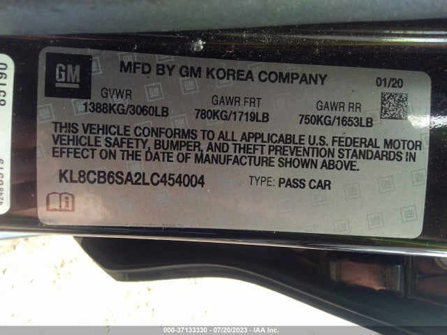 Chevrolet SPARK LS 2020 KL8CB6SA2LC454004 Image 9