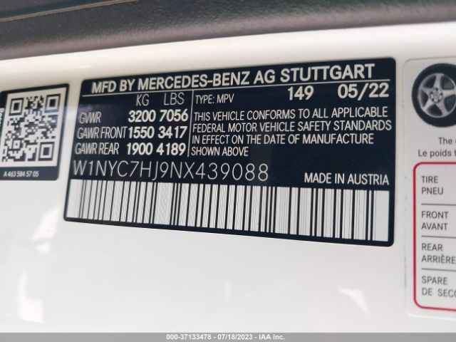 W1NYC7HJ9NX439088 Mercedes-Benz G-class Amg G 63