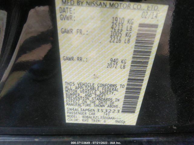 1N4AL3AP6EN353223 Nissan ALTIMA 2.5