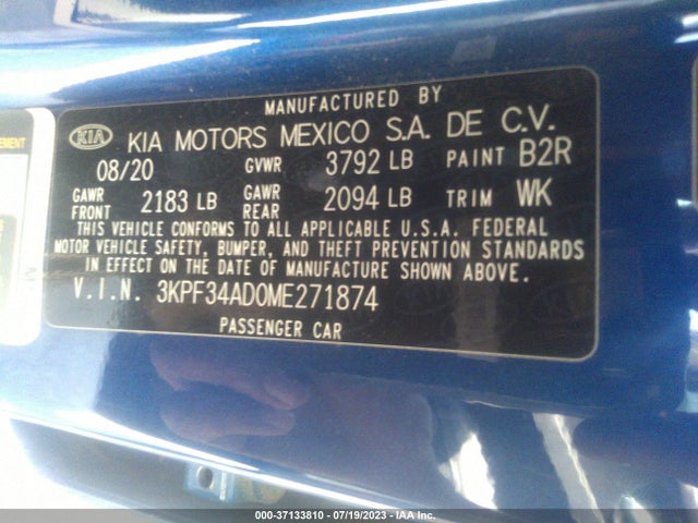 KIA Forte Gt-line 2021 3KPF34AD0ME271874 Image 9