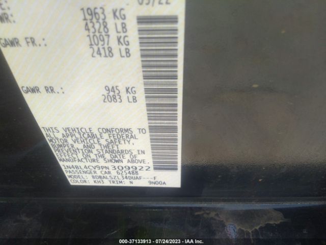 1N4BL4CV9PN309922 Nissan Altima 2.5 Sr