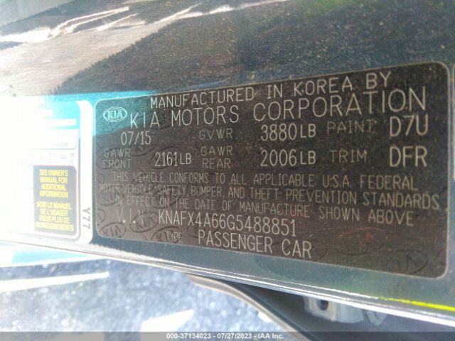 KNAFX4A66G5488851 KIA FORTE LX