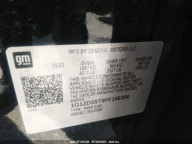 Chevrolet MALIBU LT 2023 1G1ZD5ST9PF166369 Image 9
