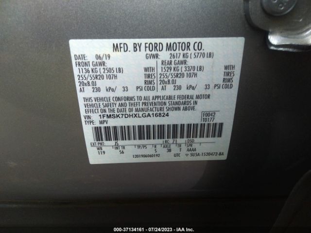 1FMSK7DHXLGA16824 Ford EXPLORER XLT