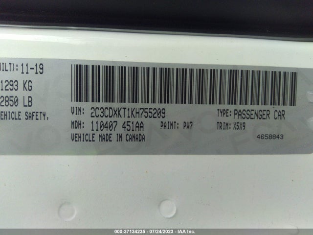 Dodge Charger Police 2019 2C3CDXKT1KH755209 Image 9