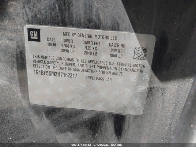 Chevrolet Cruze Premier 2017 1G1BF5SM3H7162317 Image 9