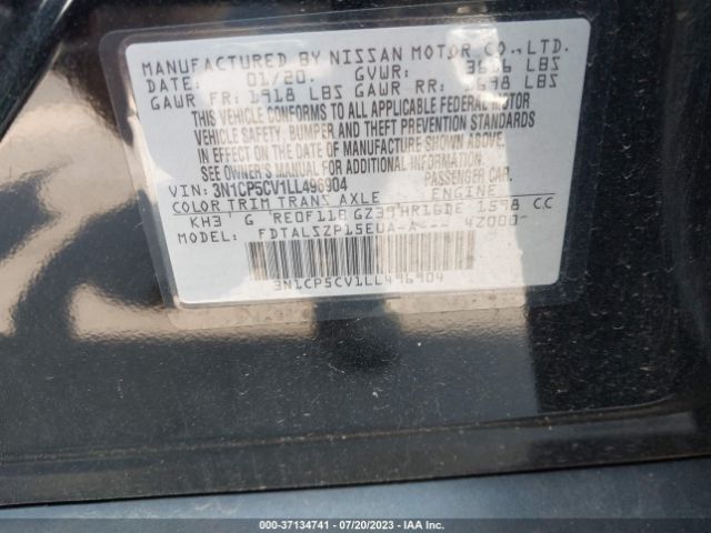 3N1CP5CV1LL496904 Nissan KICKS SV