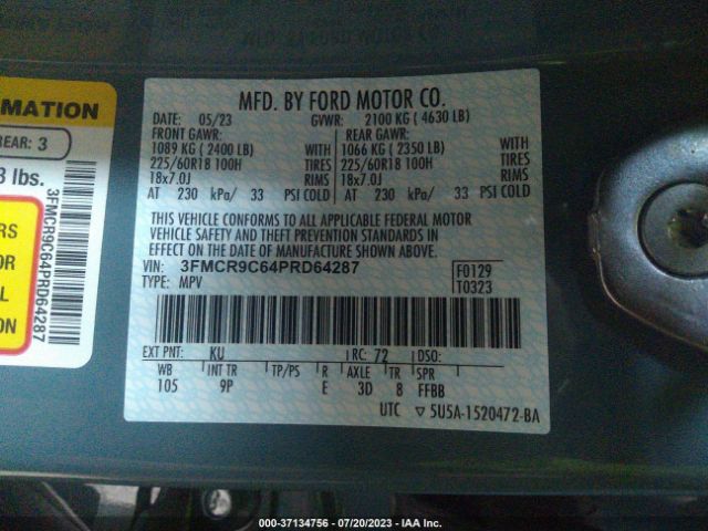 3FMCR9C64PRD64287 Ford Bronco Sport Outer Banks