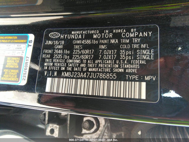 Hyundai TUCSON SE 2018 KM8J23A47JU786855 Image 15