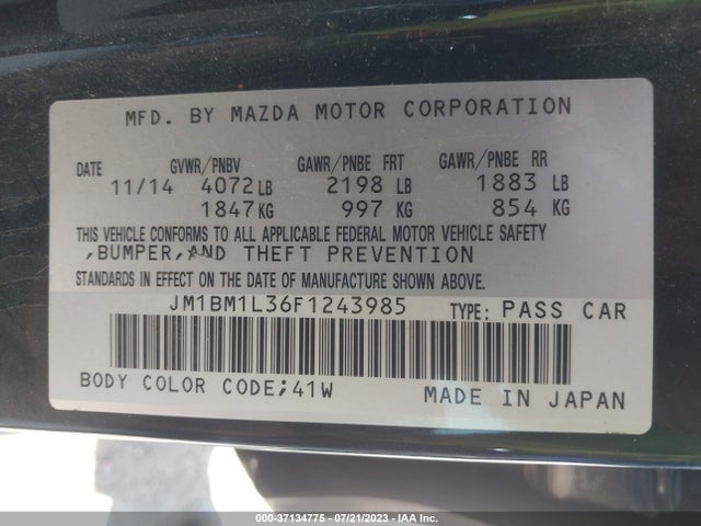 Mazda Mazda3 S Touring 2015 JM1BM1L36F1243985 Image 9