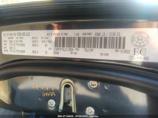 1C6RR7KT6LS113920 RAM 1500 Classic Express