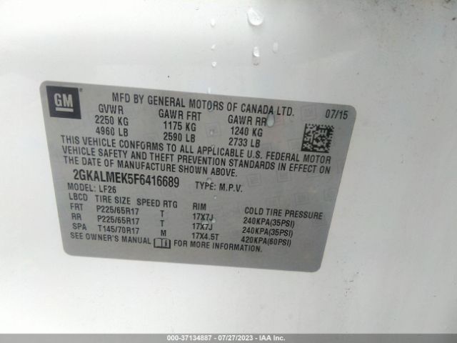 2GKALMEK5F6416689 GMC Terrain Sle